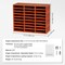 Wood Literature Organizer File Sorter with Removable Shelves Mailbox Slots for Office